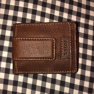 Fossil ID bifold genuine leather